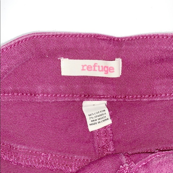 Refuge Fascia Denim Short Shorts Double Button - Picture 3 of 6